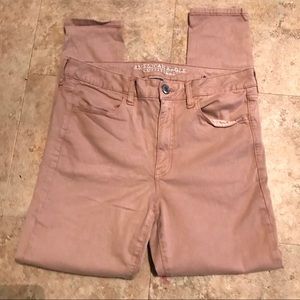 American eagle size 12 high rise mauve jeggings